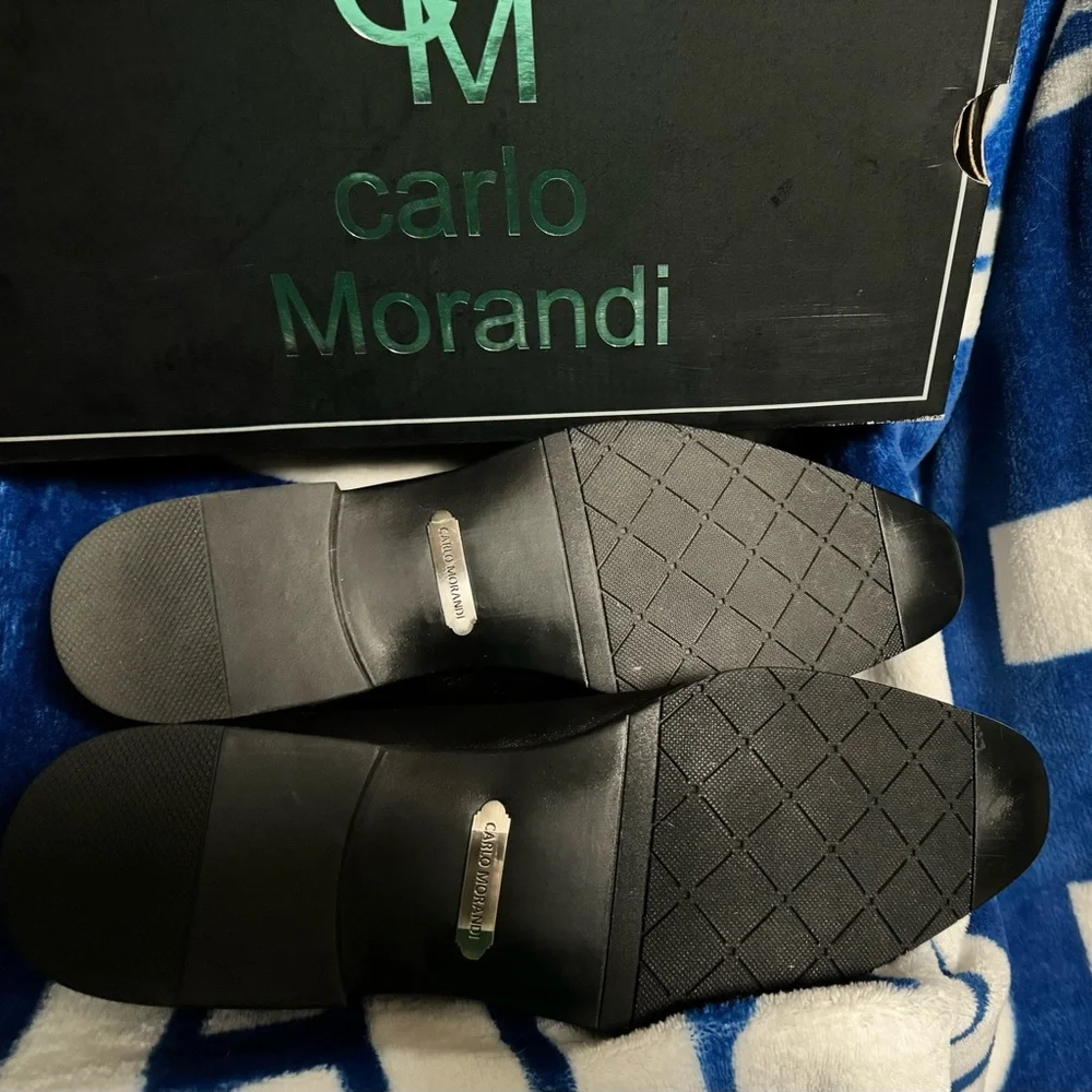 Carlo Morandi Tassled Satin Smoking Shoe - Picture 3 of 6